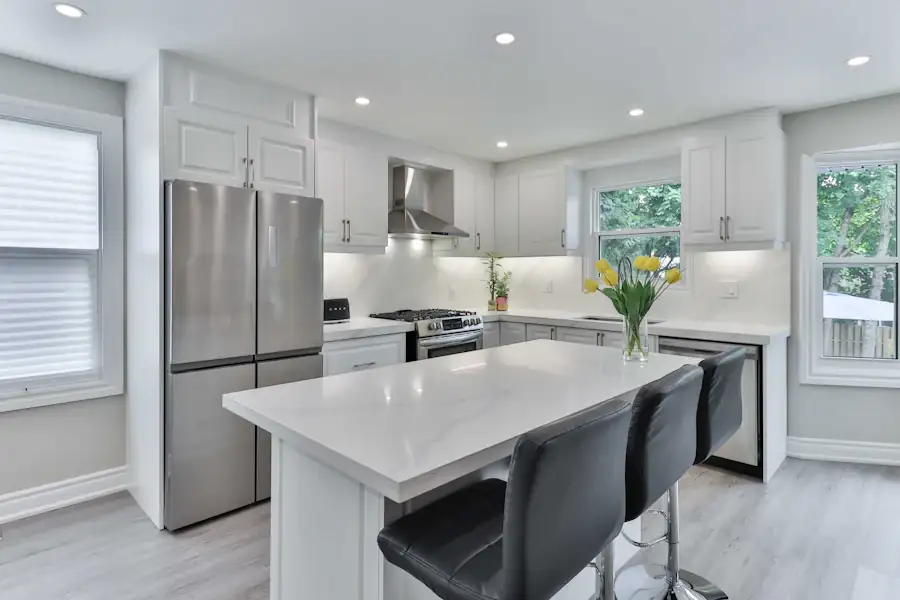 Bright, spotless home kitchen