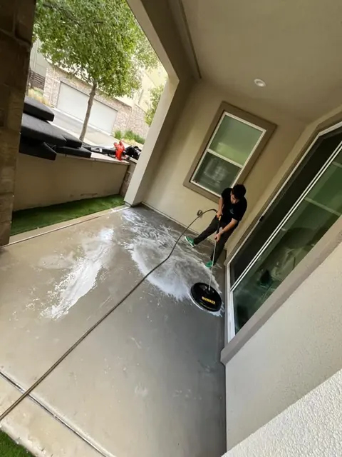 Patio surface cleaning