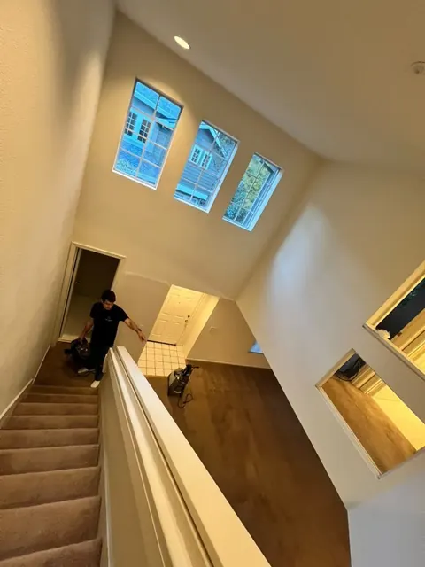 Stairs and hallway in an empty home
