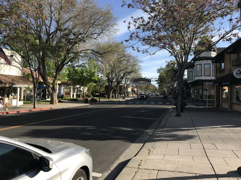 Main Street in downtown Pleasanton, CA