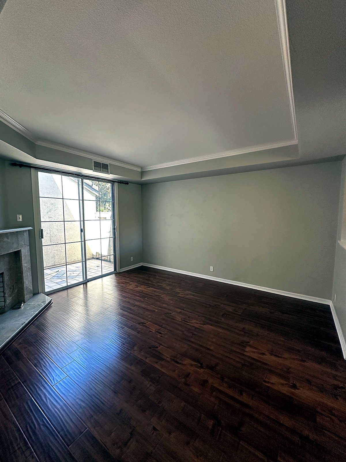 Empty room after a move-out clean